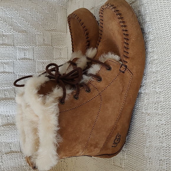 UGG Shoes Ugg Bootie Moccasin Boots Lace Up 7 Poshmark